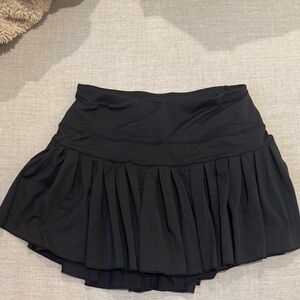 Black Pleated Women's Skirt - gold hinge !